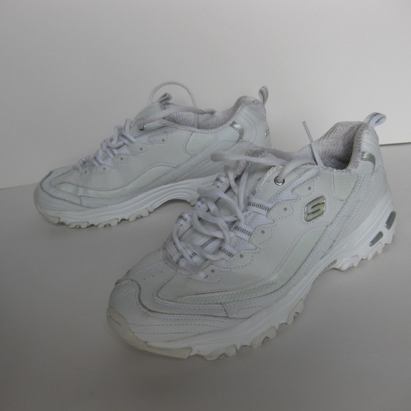 all white skechers